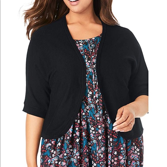 Woman Within Other - Woman Within Plus size Cardigan Shrug SZ 1X